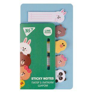 Бумага с липким слоем YES Line Friends в наборе 100 листов (5х20) 170327 фото