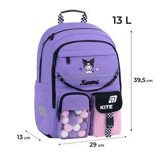Рюкзак шкільний Kite Education Kuromi HK26-584M HK26-584M фото