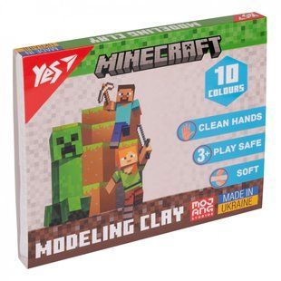 Пластилин Yes Minecraft 10 цветов 200 г (540662) 540662 фото