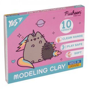 Пластилин Yes Pusheen 10 цветов 200 г (540663) 540663 фото