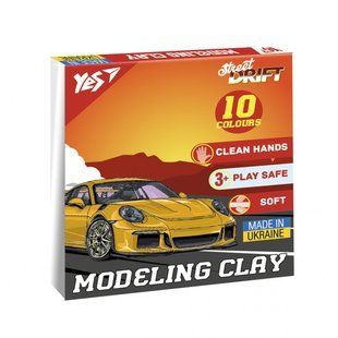 Пластилин Yes Drift King 10 цветов 200 г (540666) 540666 фото