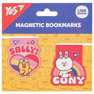 Закладки магнитные Yes Line Friends Sally and Cony, 2шт 708108 фото