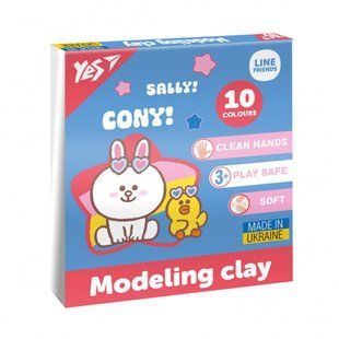 Пластилин Yes Line Friends 10 цветов 200 г (540664) 540664 фото