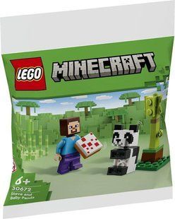 Конструктор LEGO Minecraft Стів і малюк-панда 35 елементів (30672) 30672 фото