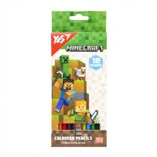 Карандаши цветные Yes 12 цв. Minecraft (290760) 290760 фото
