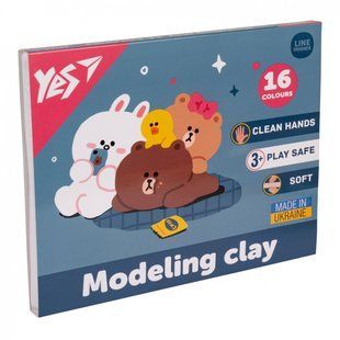 Пластилин Yes Line Friends 16 цветов 320 г (540675) 540675 фото