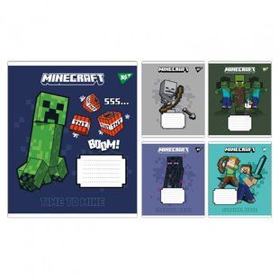 Зошит учнівський шкільний Yes Minecraft Signs А5 12 аркушів клітинка (767556) 767556 фото