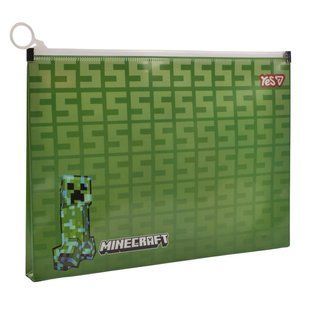 Папка-конверт Yes Minecraft Creeper B5 на блискавці 492350 фото