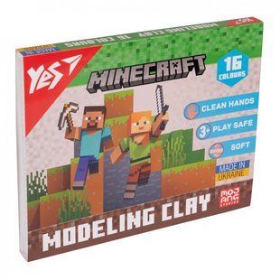 Пластилин Yes Minecraft 16 цветов 320 г (540674) 540674 фото