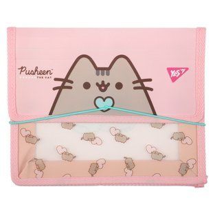 Папка для тетрадей пластиковая Yes Pusheen В5 на резинке 492306 фото