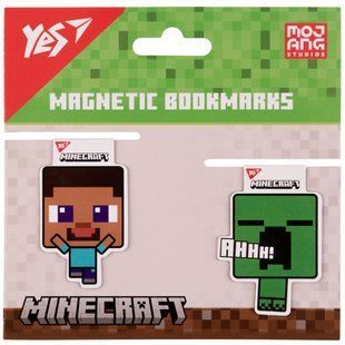 Закладки магнитные Yes Minecraft Creeper, 2шт 708101 фото