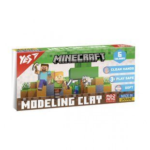 Пластилин Yes Minecraft 6 цветов 120 г (540650) 540650 фото