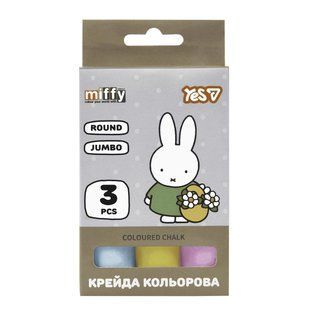 Крейда кольорова Yes Miffy JUMBO 3 штуки 400568 фото