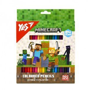 Карандаши цветные Yes 24 цв. Minecraft (290770) 290770 фото