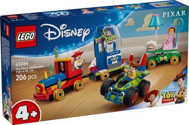 Конструктор LEGO Disney Pixar Святкування з Історії Іграшок: потяг і авто для перегонів 206 деталей (43264) 43264 фото
