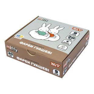Краски гуашевые Yes Miffy 9 цветов 20 мл 230445 фото