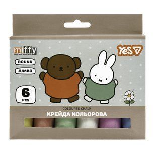 Крейда кольорова Yes Miffy JUMBO 6 штук 400570 фото