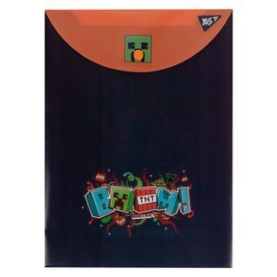 Папка-конверт YES А4 на кнопці Minecraft вертикальна (492079) 492079 фото