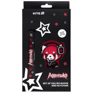 Набор бейдж на липучке и подвеска Kite Aggretsuko AR25-3010-2, 2 шт. AR25-3010-2 фото
