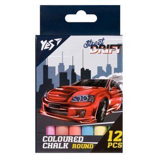 Крейда кольорова Yes Street Drift 12 шт кругла 400522 фото