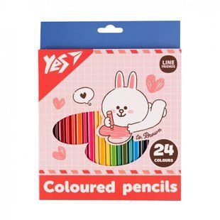 Карандаши цветные Yes 24 цветов Line Friends Cony (290742) 290742 фото