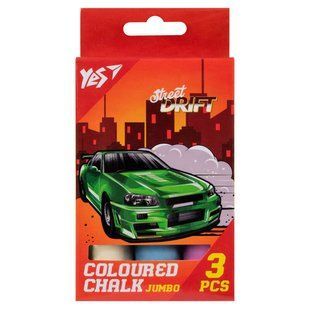 Крейда кольорова Yes Street Drift 3 шт JUMBO 400494 фото