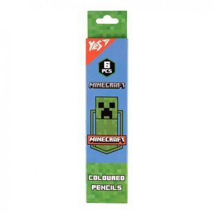 Карандаши цветные Yes 6 цветов Minecraft Creeper (290724) 290724 фото