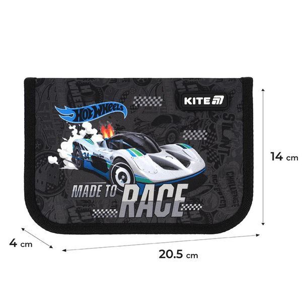 Пенал без наповнення Kite Hot Wheels HW25-621, 1 відділення, 1 відворот HW25-621 фото