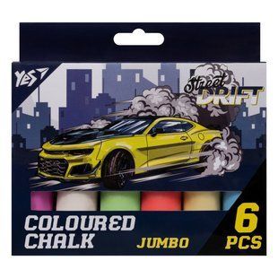 Крейда кольорова Yes Street Drift 6 шт JUMBO 400500 фото