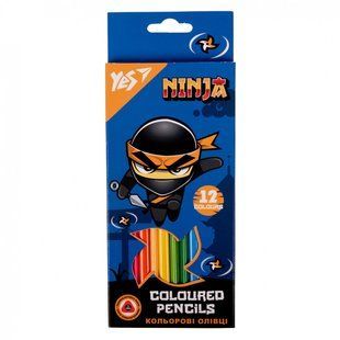 Карандаши цветные Yes 12 цветов Ninja (290703) 290703 фото