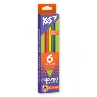 Карандаши цветные YES 6 цв Erudite (290641) 290641 фото