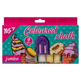 Крейда кольорова Yes Sweet Cream 9 шт JUMBO 400504 фото
