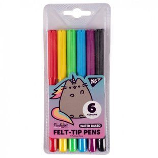 Фломастеры Yes 6 цветов Pusheen rainbow (650540) 650540 фото