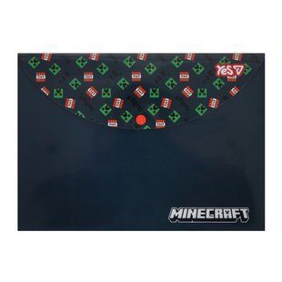 Папка-конверт Yes Minecraft TNT А4 на кнопці 492335 фото