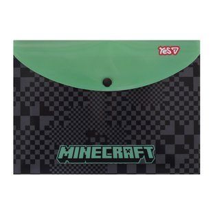 Папка-конверт Yes Minecraft Creeper B5 на кнопці 492341 фото