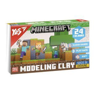 Пластилін YES Minecraft 24 кольори 480 г (540682) 540682 фото