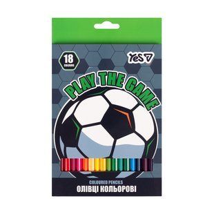 Олівці кольорові Yes Football 18 кольорів 290788 фото