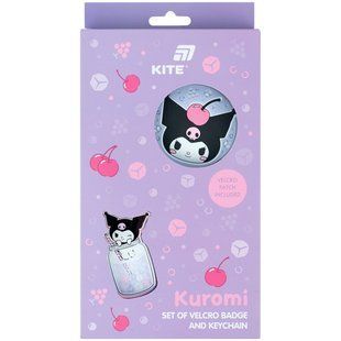 Набір бейдж на липучці та підвіска Kite Kuromi HK26-3010, 2 шт. HK26-3010 фото