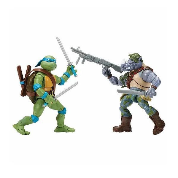 Набір фігурок серії TMNT Черепашки-ніндзя класичні - Леонардо проти Рокстеді 15 см (81276) 81276 фото