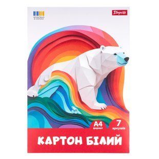 Картон белый 1Вересня Classic 7 листов А4 бумажный рукав 954899 фото
