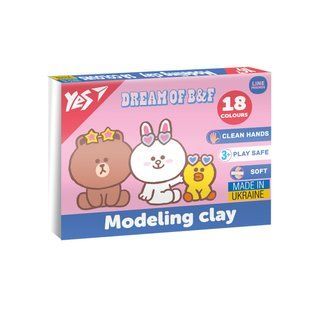 Пластилін YES Line Friends 18 кольорів 360 г (540679) 540679 фото
