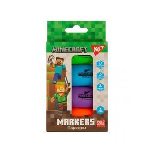 Маркер текстовый Yes Minecraft в наборе 4 шт (391095) 391095 фото