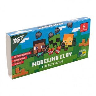 Пластилін YES Minecraft 6 кольорів 120 г (540628) 540628 фото