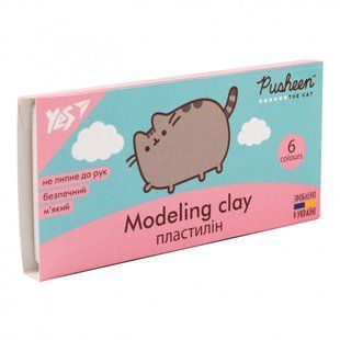 Пластилін YES Pusheen 6 кольорів 120 г (540608) 540608 фото
